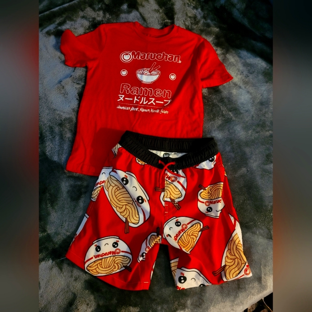 Ramen Swim Shorts and Shirt Set Boys M/8